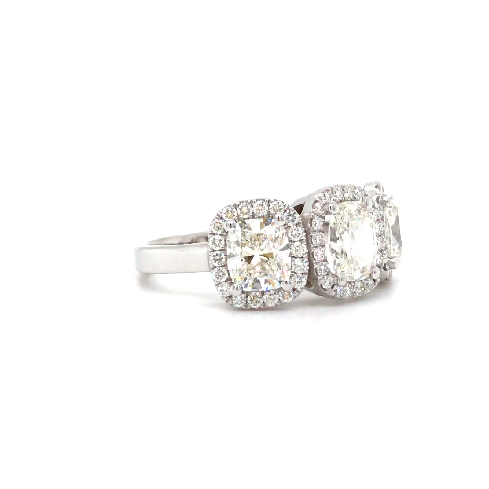 Trilogy Cushion Ring — view 2